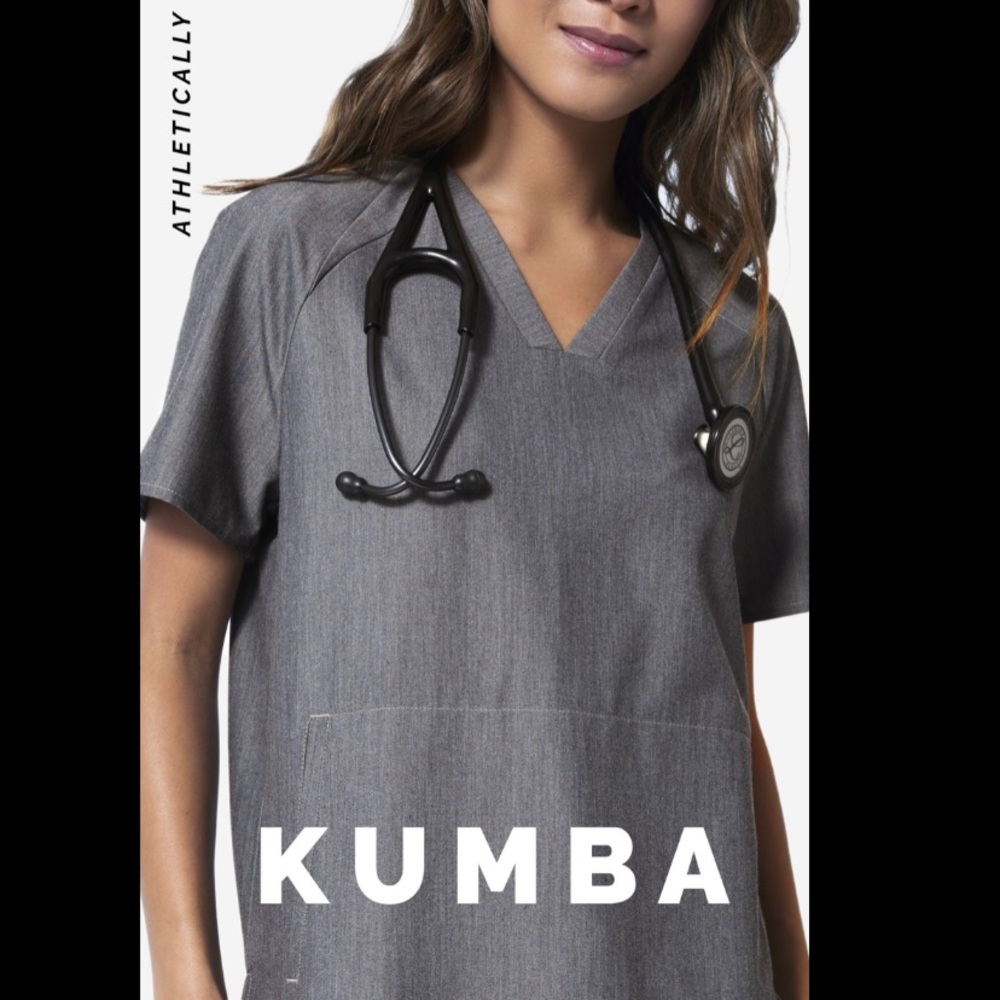 Figs Kumba XXL Scrub Top in Graphite